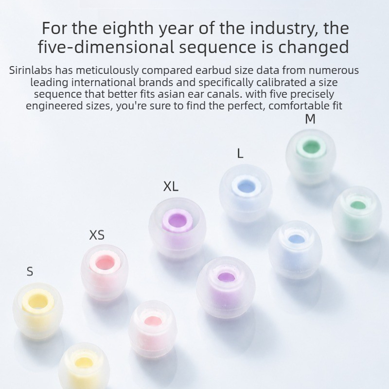 Silicone Ear Tip Replacement - 5 คู่ SIRINLABS สำหรับ MOUSSE จุกหูฟังซิลิโคน
