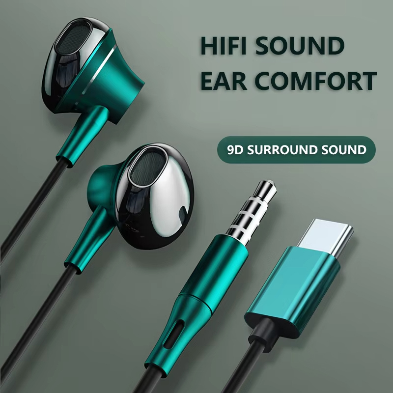 Audiophile Headphone Wired - หูฟังแบบมีสาย 9D Bass Stereo Type C