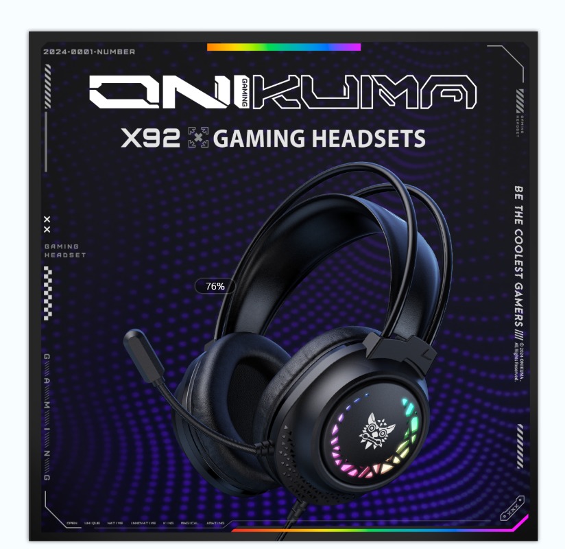 Gaming Headset Rgb - หูฟังเกมมิ่งแบบมีสาย ONIKUMA X92 RGB ไดรเวอร์ 50