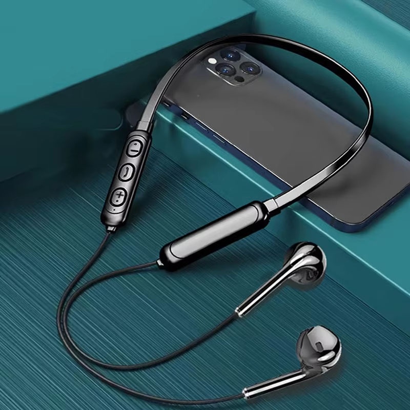Bluetooth Headset On Ear - ชุดหูฟังบลูทูธแบบแขวนคอไมโครโฟน HD สำหรับไอโฟน เสี่ยวมี่ หัวเว่ยโทรศัพท์ลดเสียงรบกวนเสียงกีฬาฟิตเนสอุปกรณ์เสริมเสียง