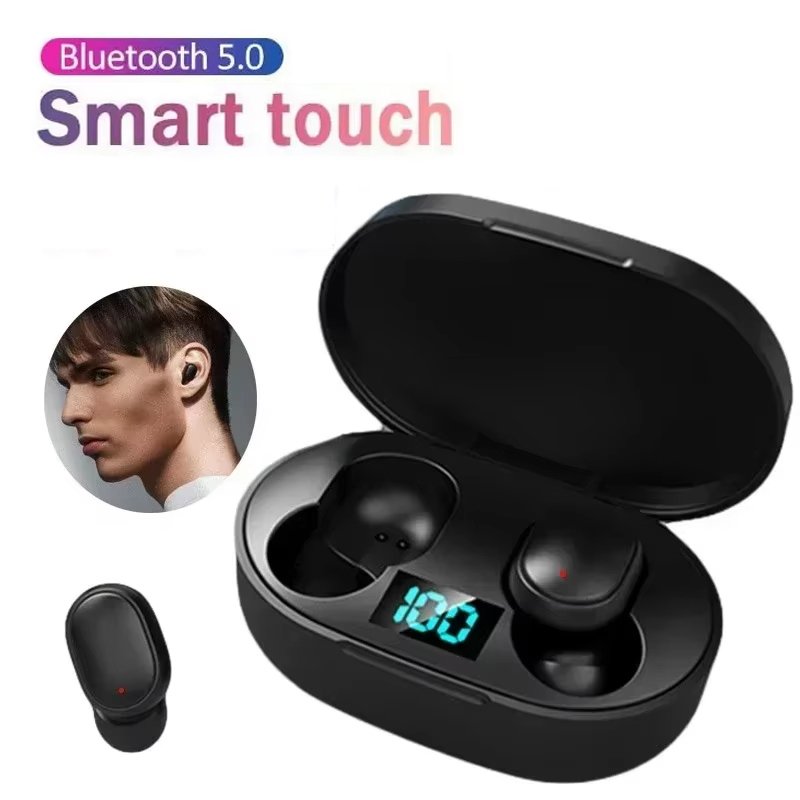 Bluetooth Headset On Ear - A6S TWS หูฟังไร้สายบลูทูธชุดหูฟังระบบควบคุมแบบสัมผัสหูฟังพร้อมไมโครโฟน HD หูฟังกีฬาหูฟังกันน้ำสำหรับไอโฟน