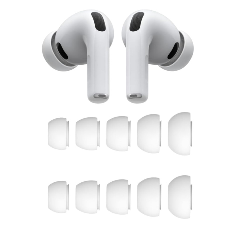Silicone Ear Tip Replacement - อะแดปเตอร์จุกหูฟังซิลิโคนแบบรักษ์โลกสำหรับ Airpods Pro 3 Gen หูฟังตัดเสียงรบกวนและเคสชาร์จ
