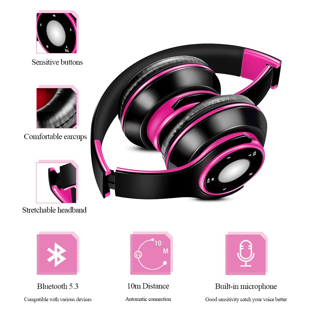 หูฟังไร้สายบลูทูธ 5.3 สีสันสดใ - Gaming Headset Rgb บทวิจารณ์และราคา