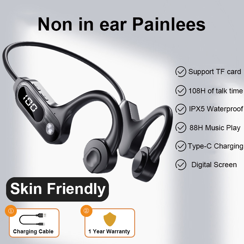 หูฟังบลูทูธ5.3พร้อมสายคล้องหู, - Sports Earphone Hook บทวิจารณ์และราคา