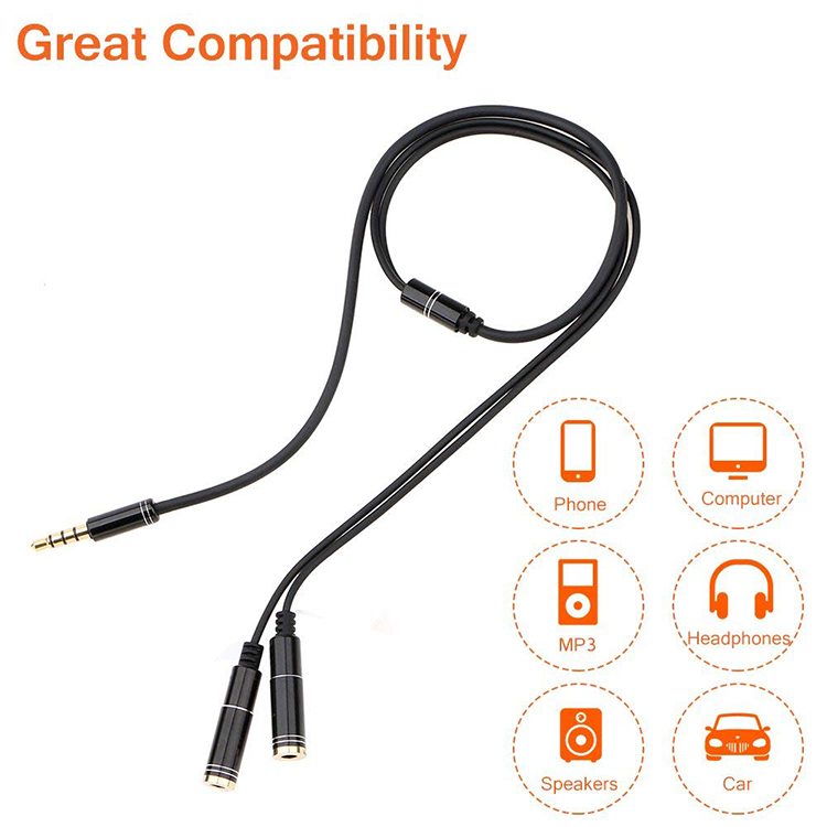 3.5มม.Y Mobile Audio Splitter  - Earphone Splitter Jack บทวิจารณ์และราคา