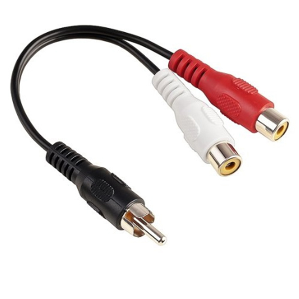1 RCA ชายโมโน ถึง 2 RCA หญิงสเ - Audio Splitter Y บทวิจารณ์และราคา