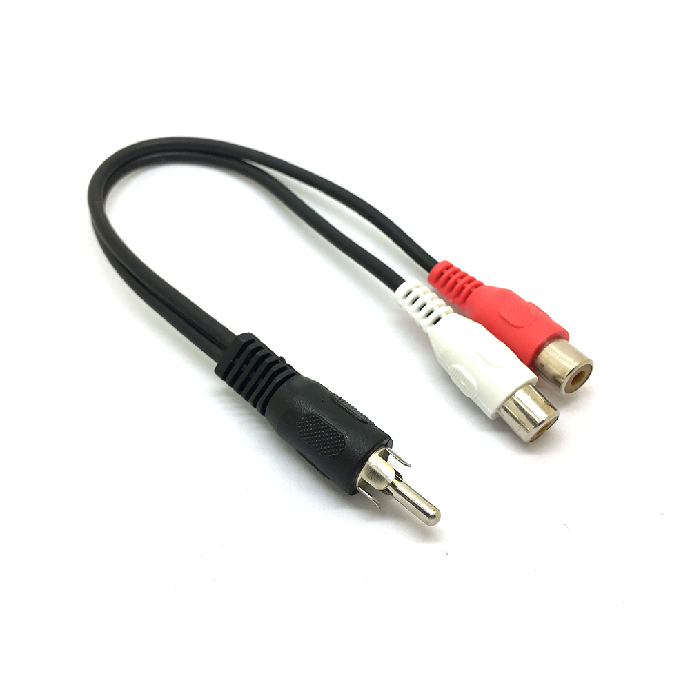 1 RCA ชายโมโน ถึง 2 RCA หญิงสเ - Audio Splitter Y บทวิจารณ์และราคา